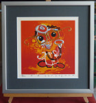 Beschilderde zeefdruk, Ad Verstijnen, Dokter, pp & inlijsten